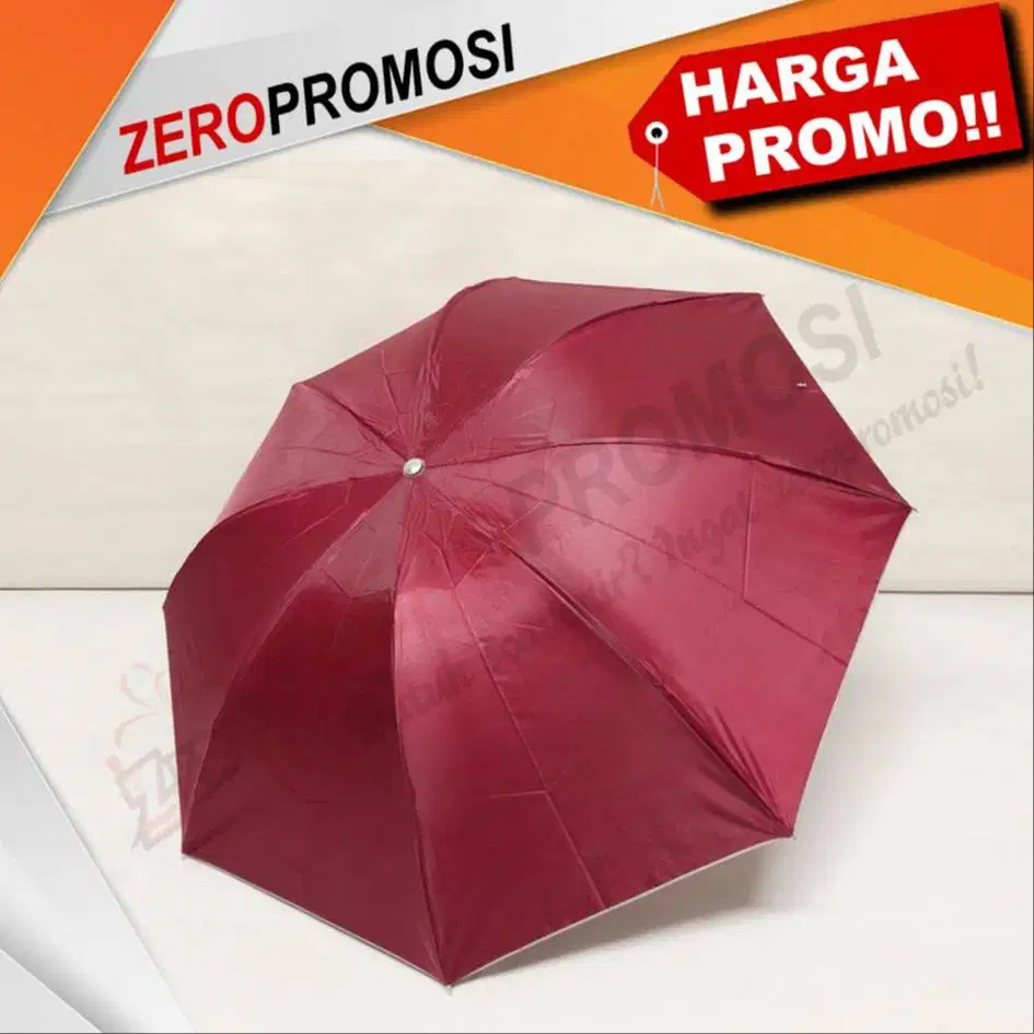Souvenir Payung Lipat 3 Promosi Lapis Silver ( L3 348 )