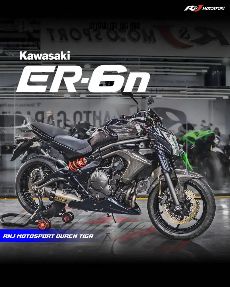 Kawasaki ER6N 650cc Warna Hitam Km 28.000an