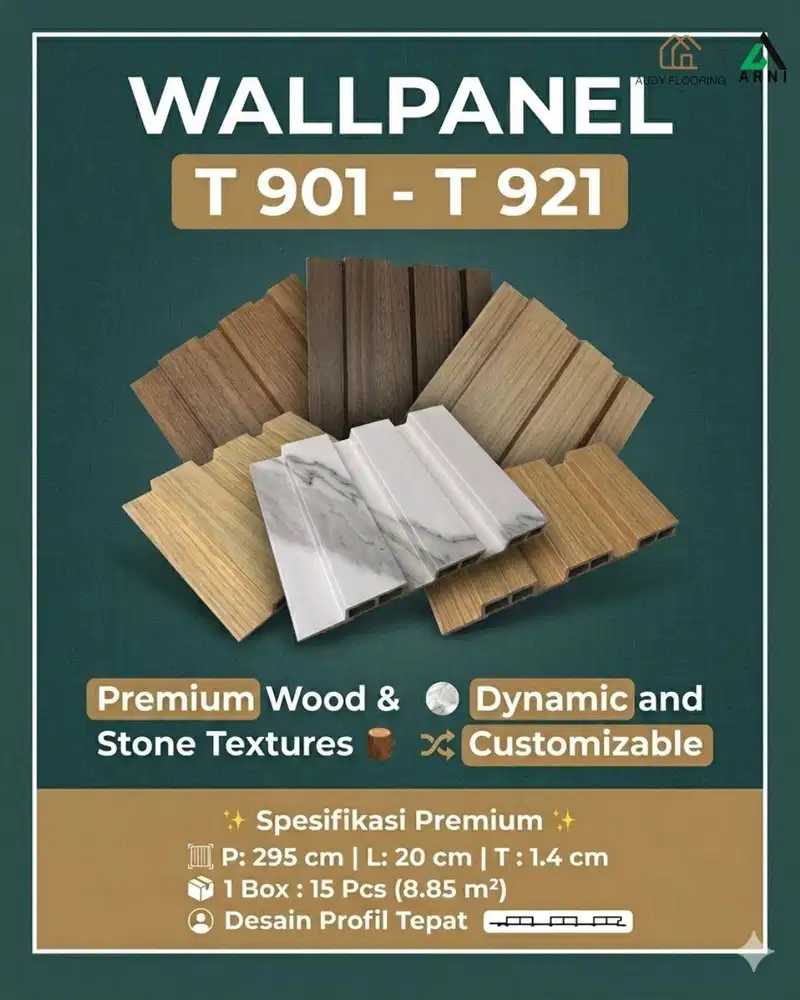 Wallpanel ITU PVC Dinding Kode T901-T921 | Dekorasi Dinding Indoor