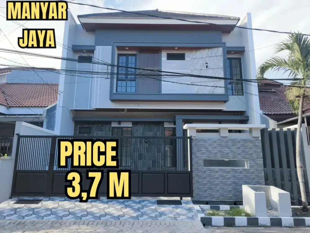 ‼️BARU GRESS‼️ RUMAH MANYAR JAYA MODERN MINIMALIS, SURABAYA TIMUR. DEKAT KLAMPIS, SEMOLOWARU, NGINDEN, MERR, KERTAJAYA, DHARMAHUSADA, ITS, Dsb