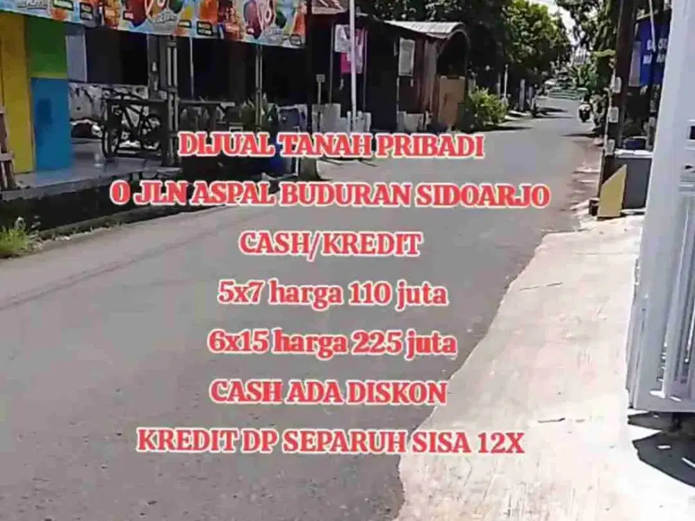 Tanah kavling siap bangun Buduran SHM tinggal balik nama