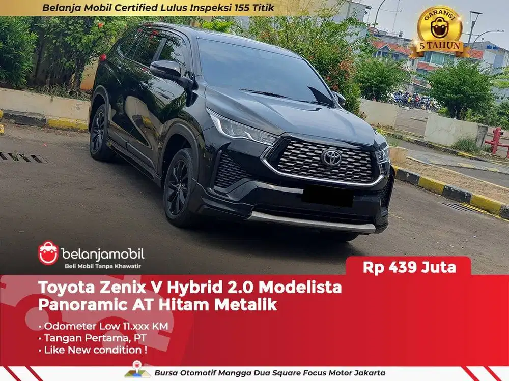 [ KM LOW ] Toyota Zenix V Hybrid 2.0 Modelista AT Hitam 2024 2025