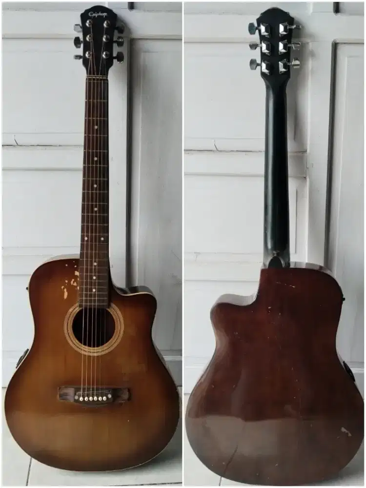 gitar akustik elektrik epiphone custom lws mantap siap pakai