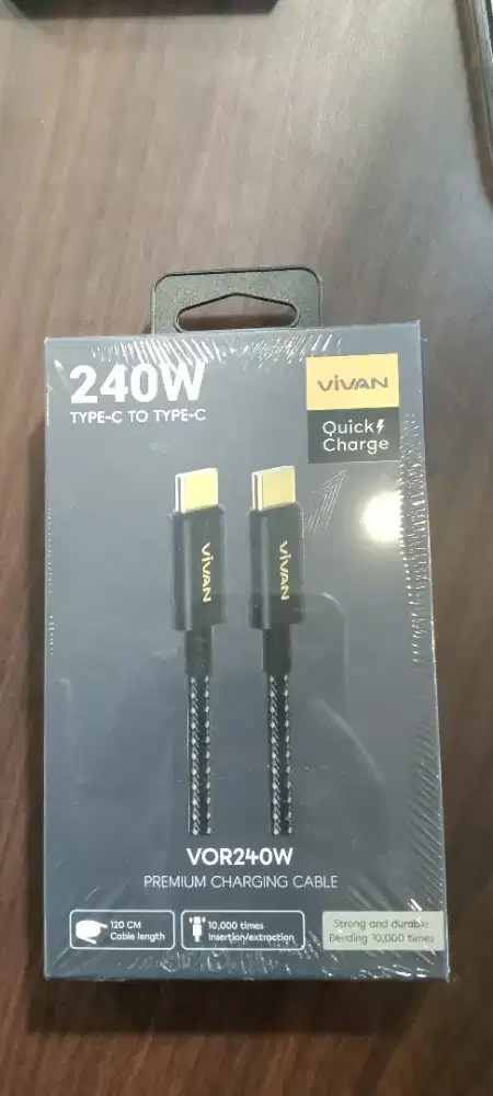 VIVAN 240 watt Cable Charging Data Type C to C 240W VOR240W