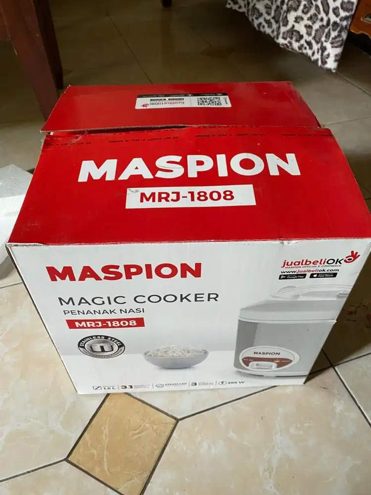 Rice Cooker Maspion 1.8L Silver belum pernah dipakai