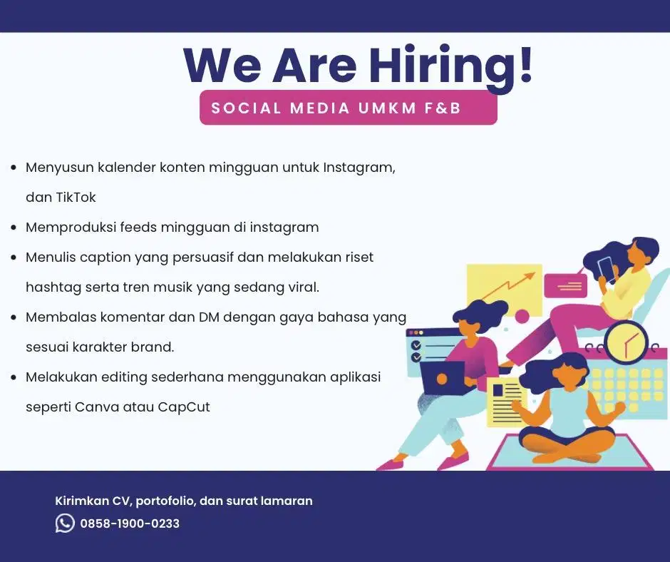 Dibutuhkan lowongan kerja Social Media