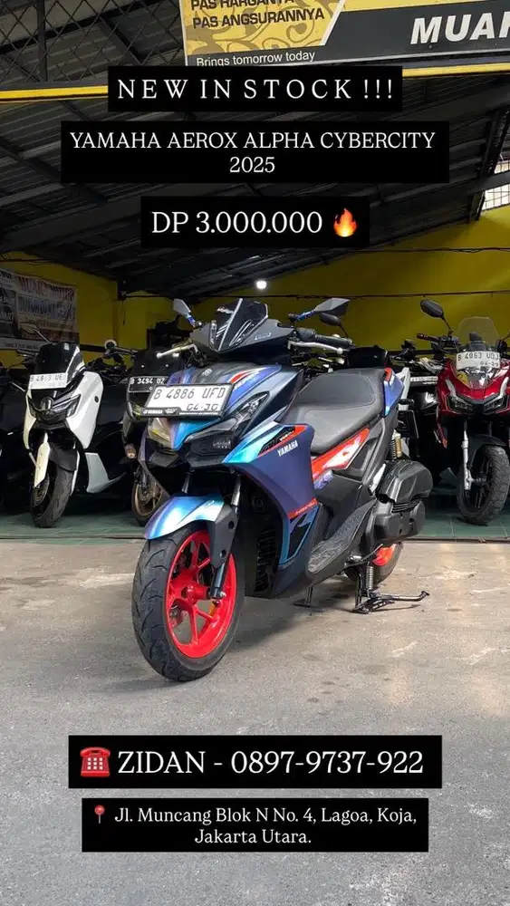 YAMAHA AEROX ALPHA CYBERCITY 2025 LIKE A NEW !!!