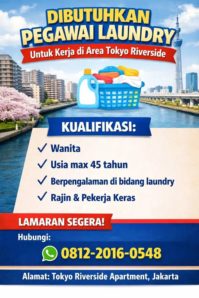 Laundry Staff untuk Apartemen