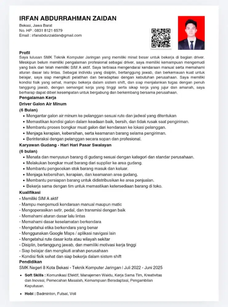 INFO LOWONGAN APA AJA