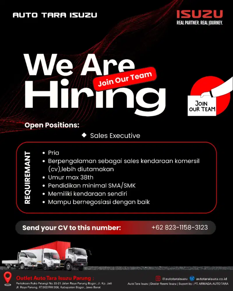 Walk In Interview Sales Marketing ISUZU