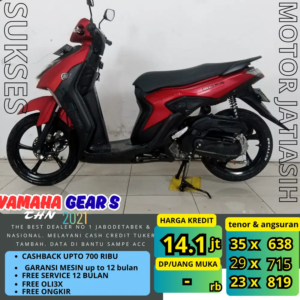PROMO (SUKSES MOTOR) ANGSURAN TERMURAH YAMAHA GEAR S 2021 SYRT KTP& KK