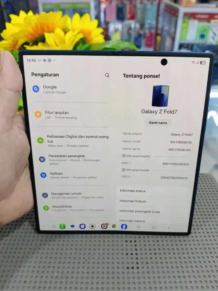SAMSUNG GALAXY Z FOLD7 16/1TB SECOND INDO