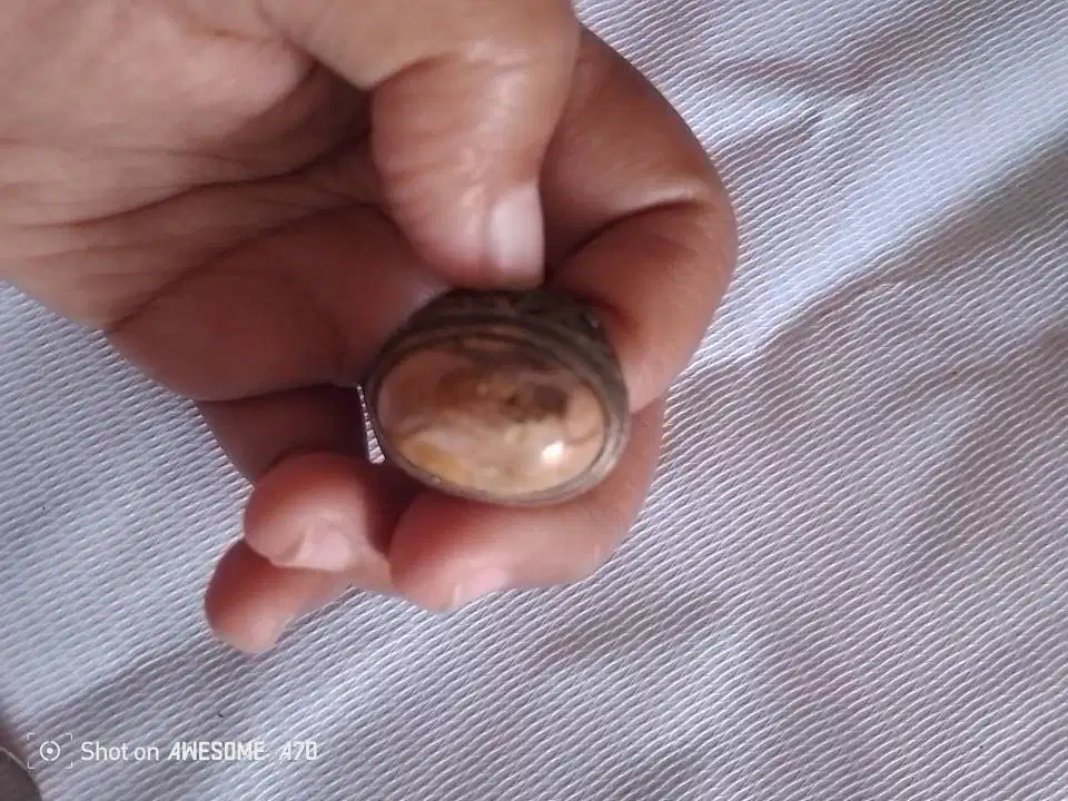 Cincin Akik Batuan Coklat Antik