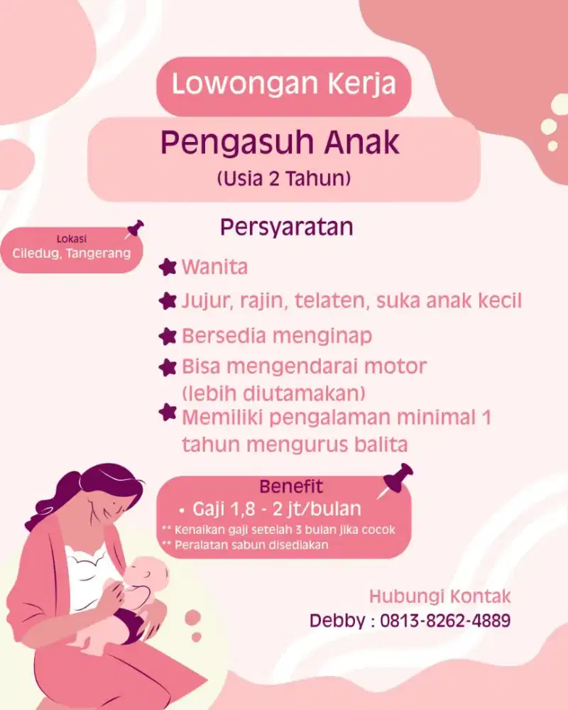 DICARI Pengasuh Balita 2 Tahun