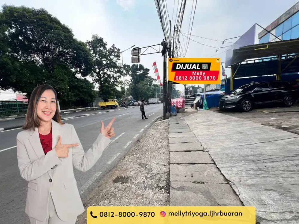 Dijual Tanah Komersil Cocok untuk Kantor dan Usaha Jalan Raya Bogor Ciracas, Jakarta Timur