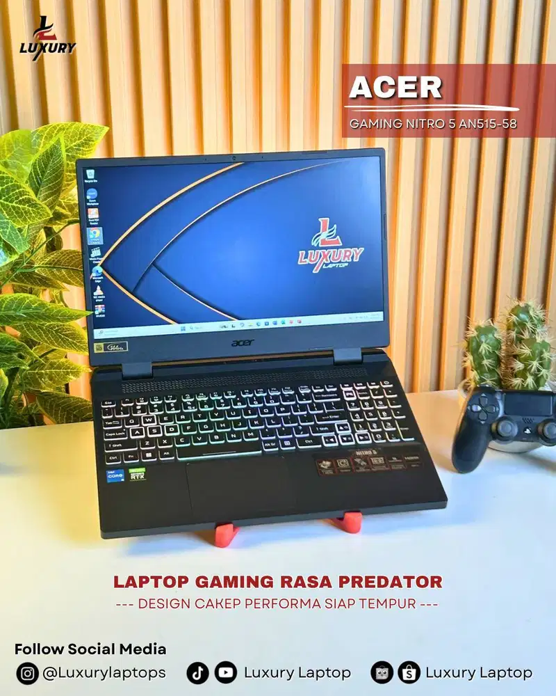 LAPTOP GAMING ACER NITRO 5 AN515-58 CORE I5 RTX 3050 RAM 8GB SSD 512GB