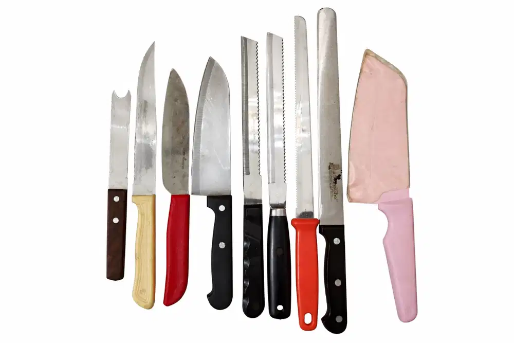 [PII-79] Preloved Aneka Pisau Stainless 9 PCS