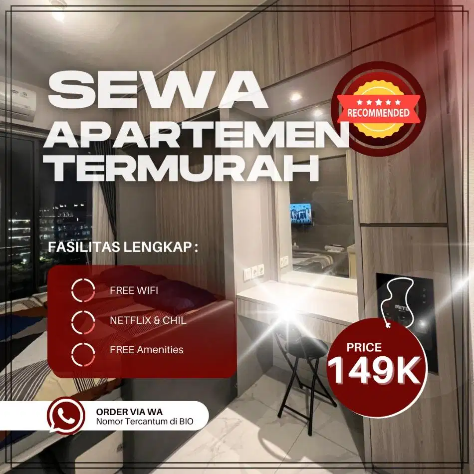 Sewa apartemen Green Pramuka Jakarta Pusat Harian/Transit Termurah