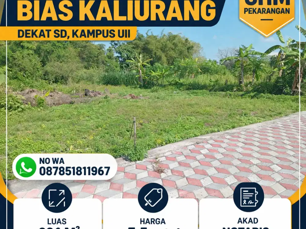 Tanah Jogja 2 MENIT SD BIAS KALIURANG SHMP