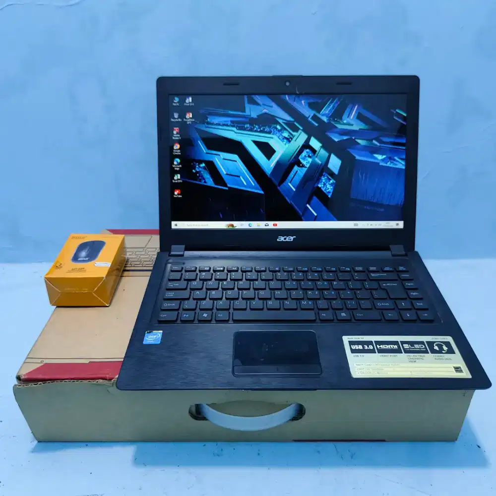 Laptop Acer One Slim Ram 4GB bonus Mouse Baru Siap pakai