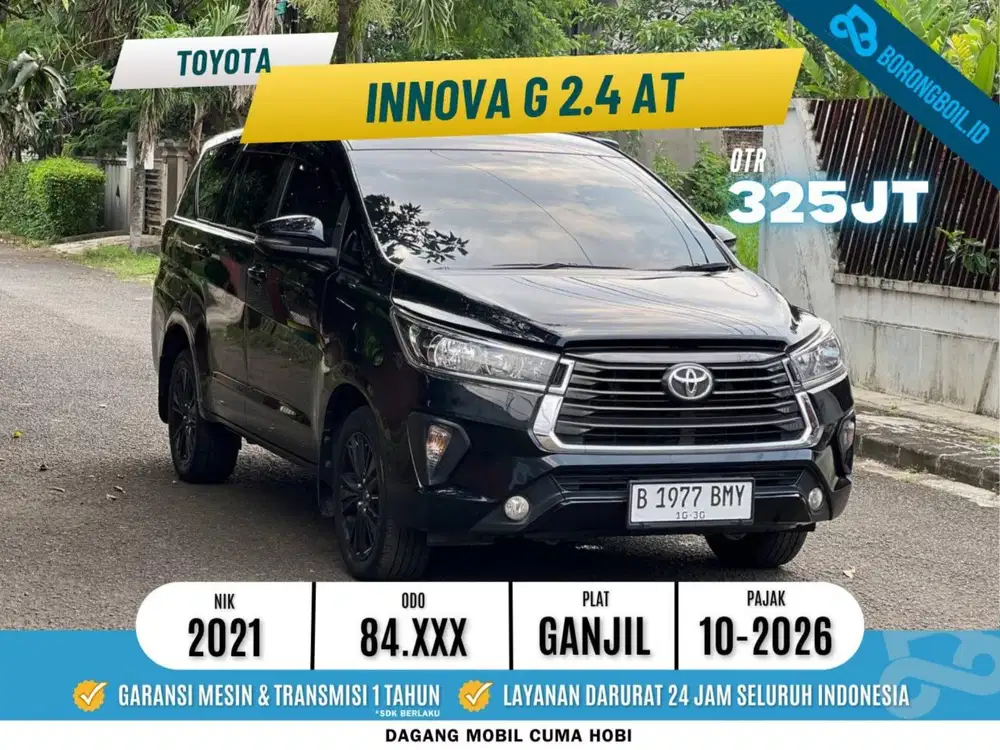 TOYOTA KIJANG INNOVA G 2.4 AT DIESEL 2021 HITAM