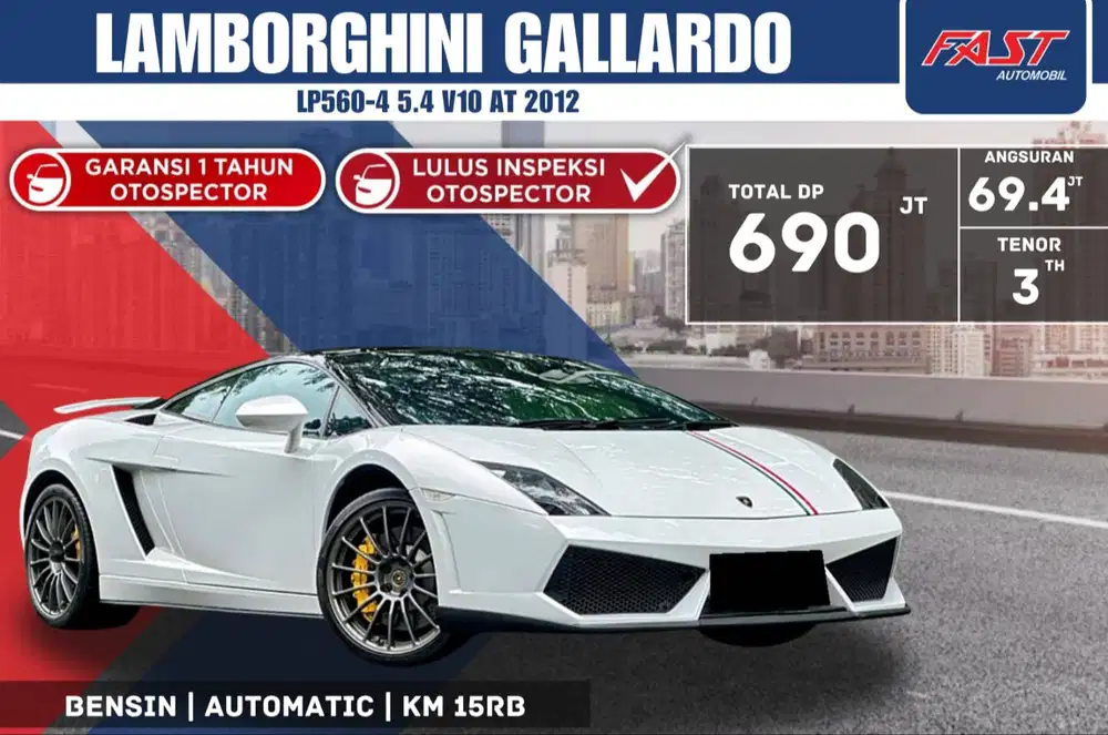 LAMBORGHINI GALLARDO LP560-4 5.2L V10 2012 LOW KM.15RB & PAJAK PANJANG