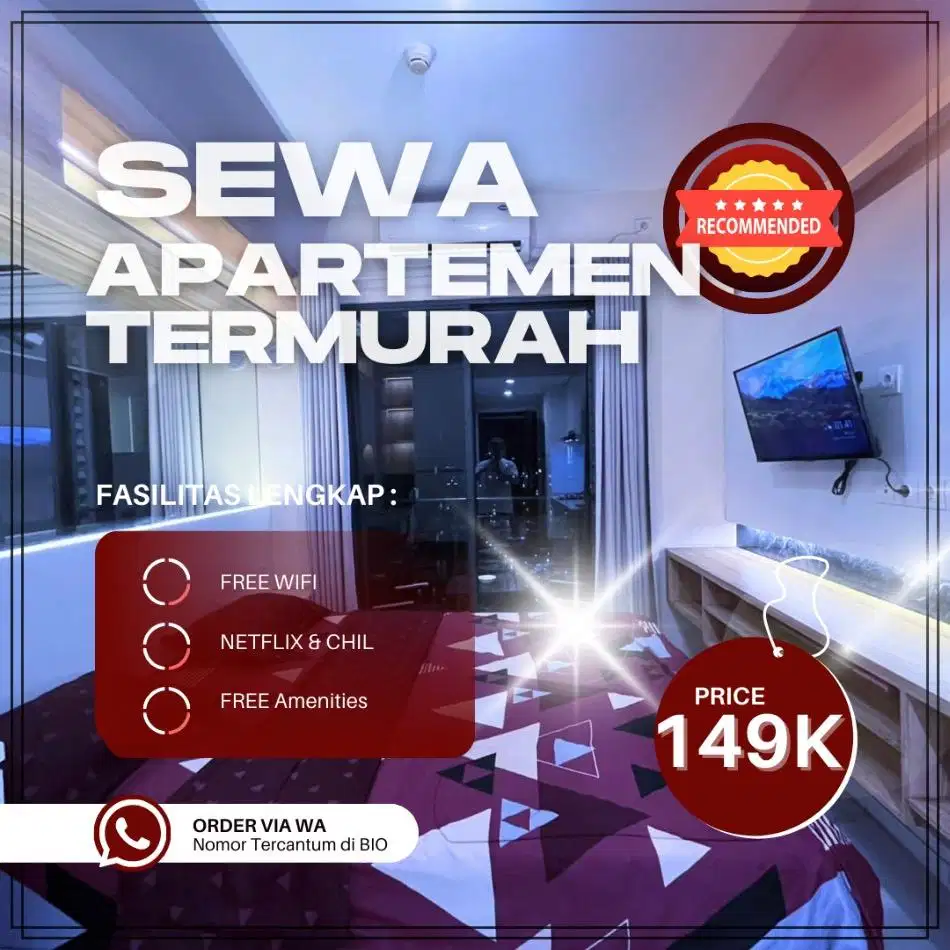 Sewa apartemen Bekasi Utara Springlake Summarecon Harian/Transit Murah