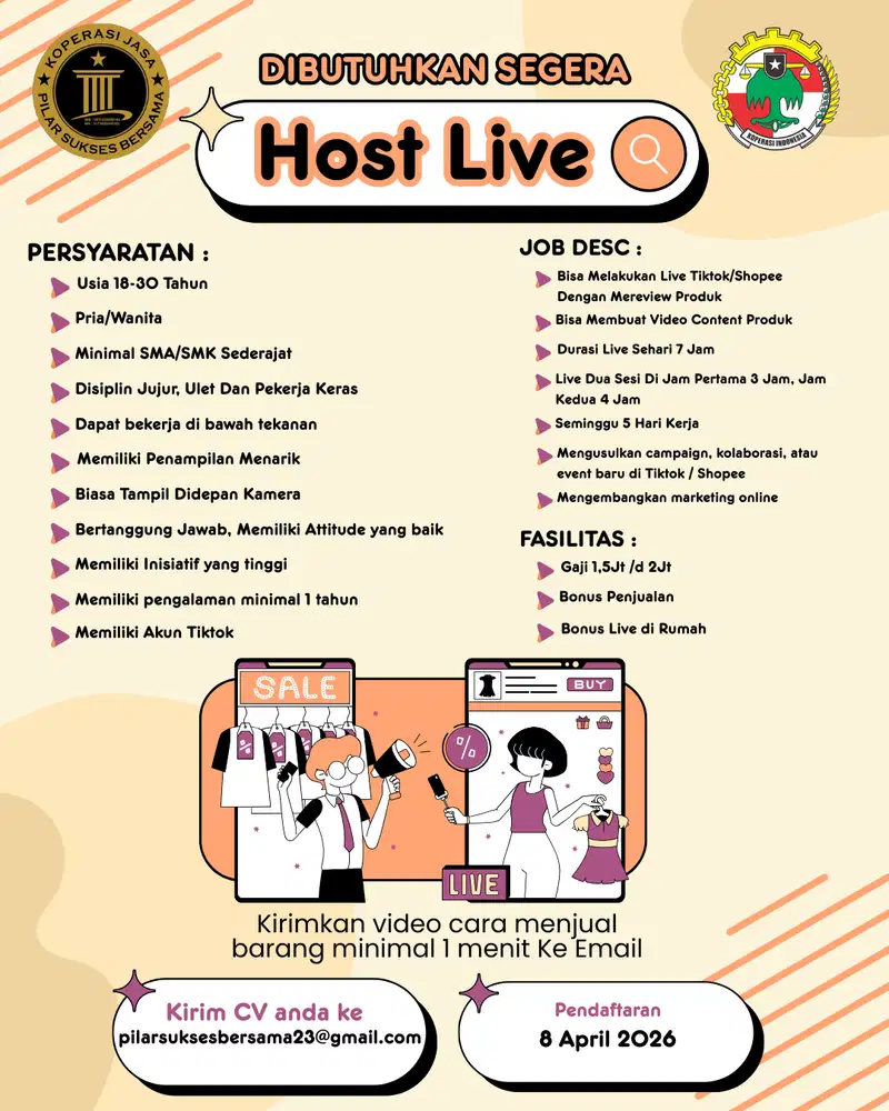 HOST LIVE PRODUK