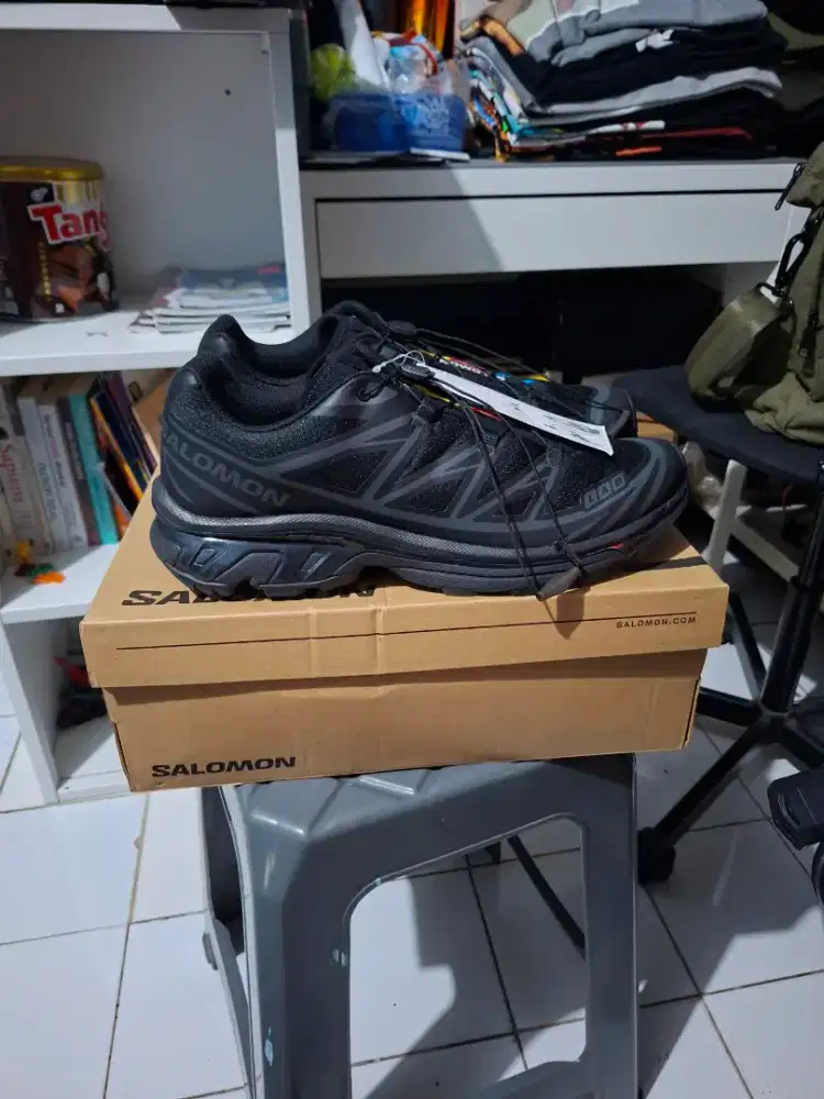Sepatu Salomon XT-6 XT6 Black Phantom Original - Size 47 1/3
