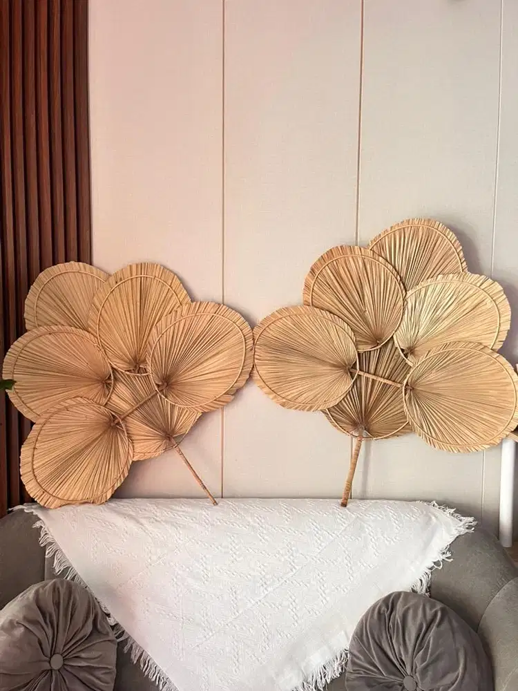 Bunga Palem Kering warna gold