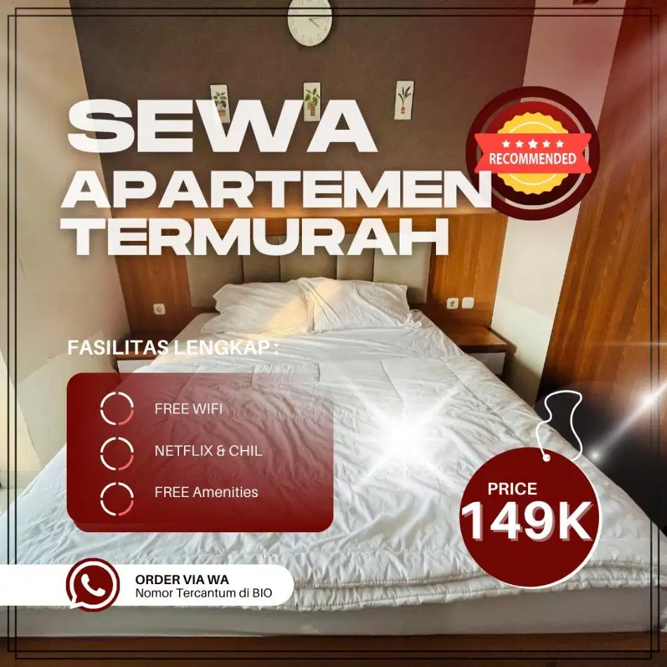 Sewa apartemen Patraland Urbano Bekasi Utara Harian/Transit Termurah