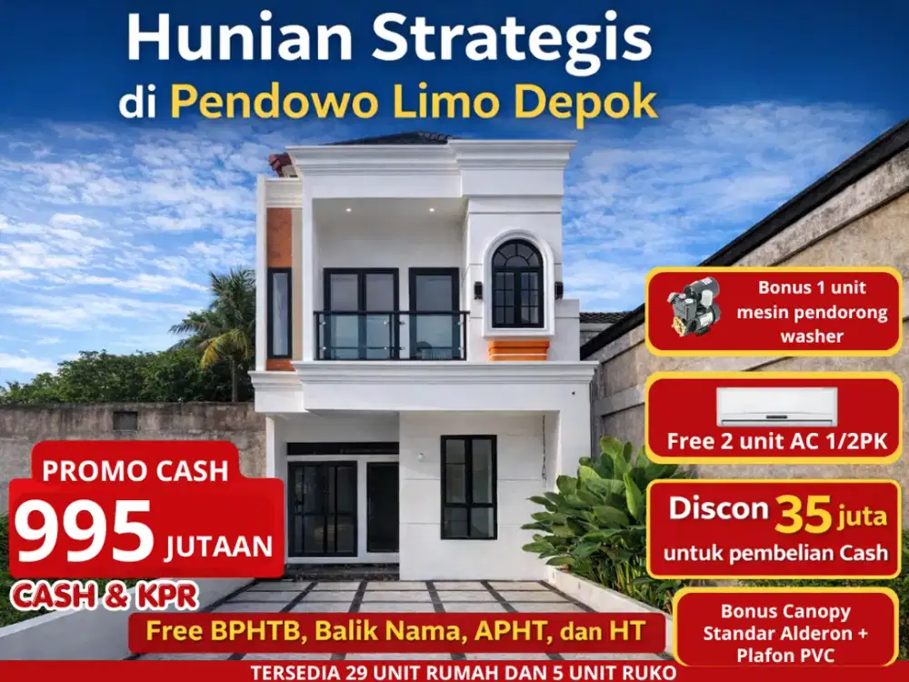 RUmah dan RUKo Strategis,di Pinggir jalan utama di Pendowo Limo depok