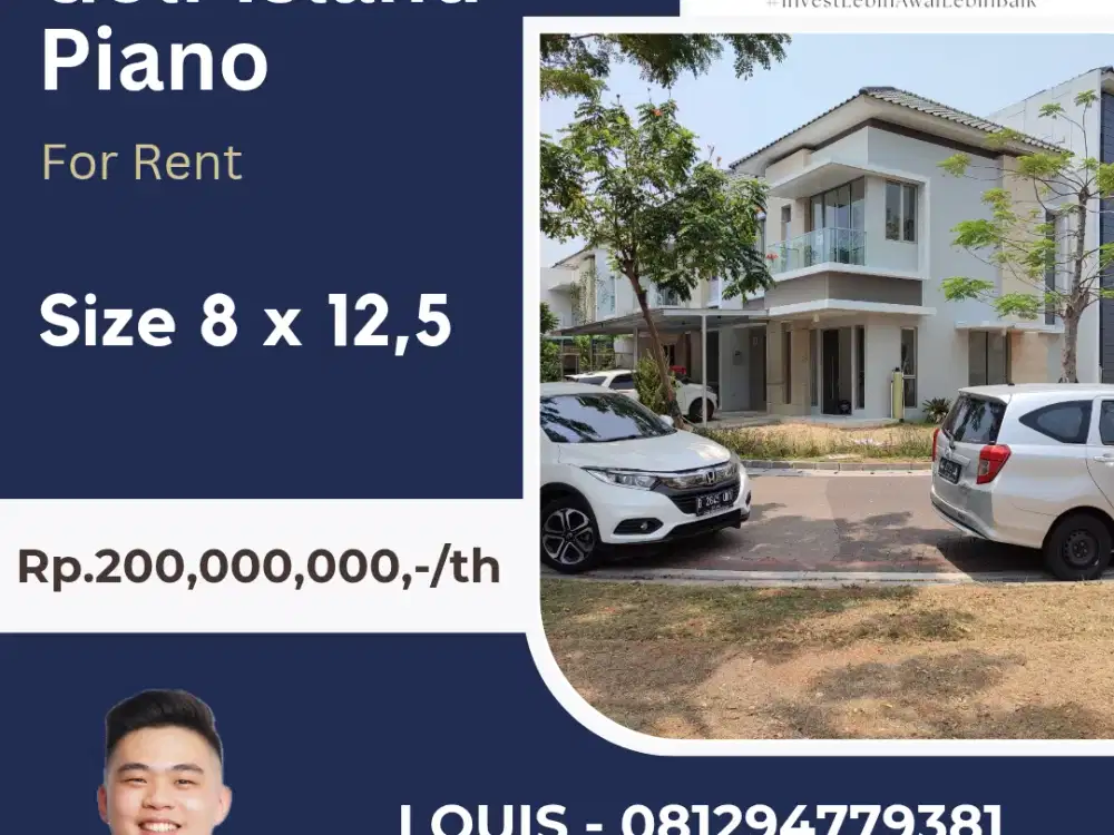 SEWA RUMAH PIANO GOLF ISLAND 8 X 12,5 HOEK