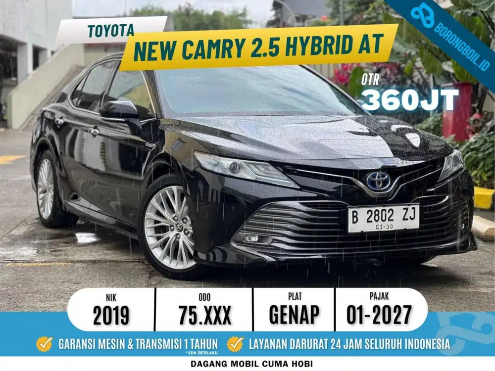 TOYOTA NEW CAMRY 2.5 HYBRID MATIC 2019 HITAM