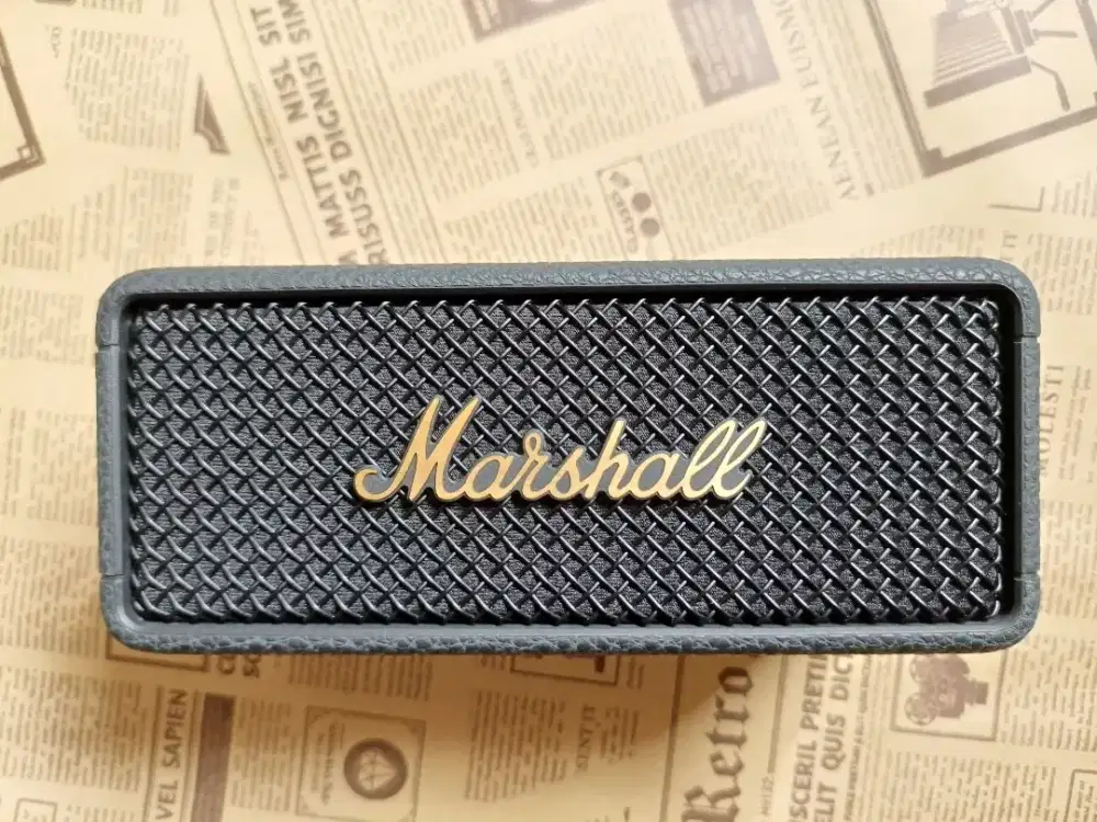 Marshall Emberton III Warna Black & Brass Mulus Lengkap