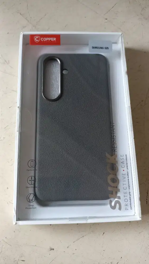 promo cooper for samsung s25 slim case +magnetic card wallet dark grey