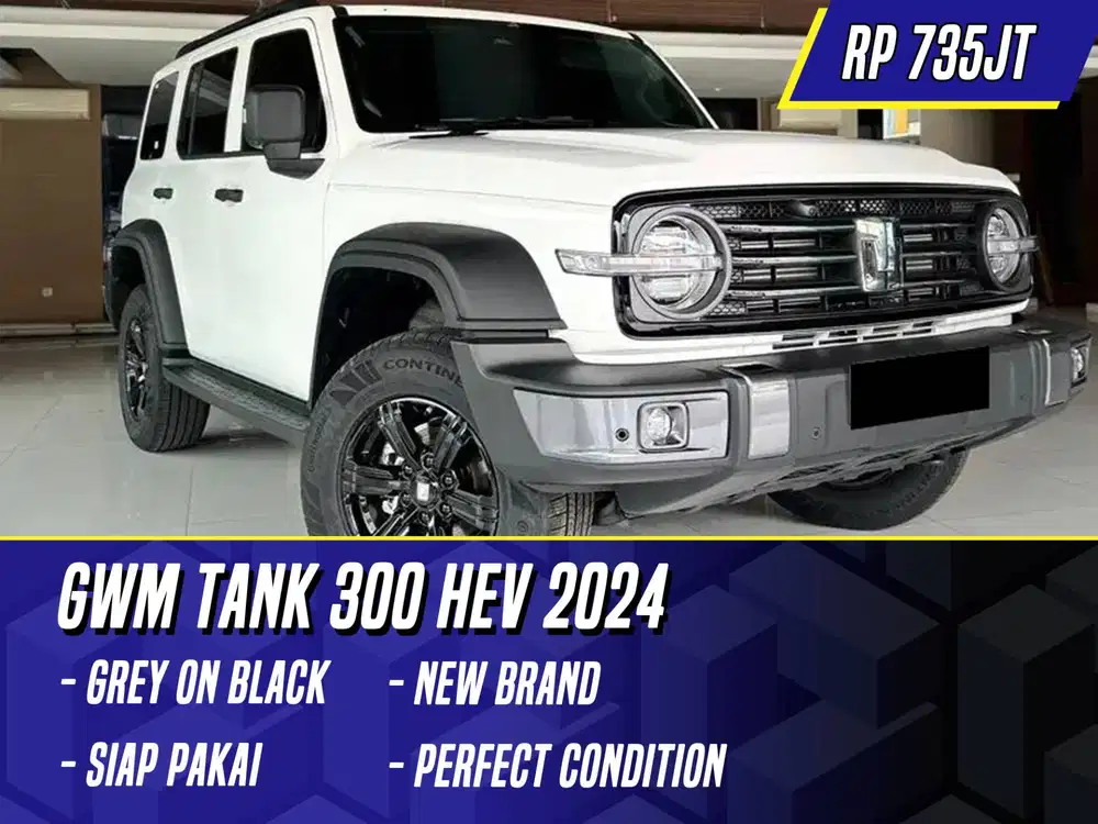 GWM Tank 300 HEV 2024 Grey on Black Abu-Abu Abu Hybrid