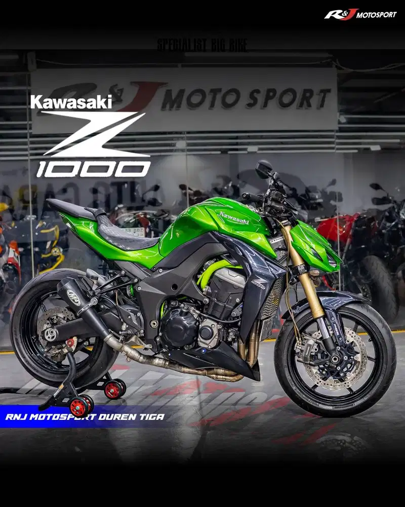 Kawasaki Z1000 Z 1000 Sugomi Km 22.000an Knalpot M4 warna Hijau