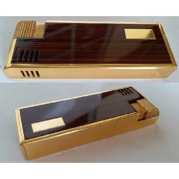 Vintage unik korek gas merk SAROME Japan bahan logam gold plate