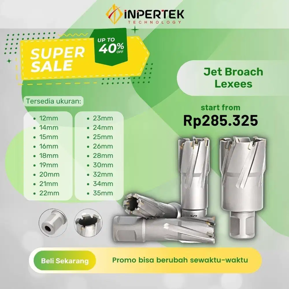 Jet Broach LEXEES Mata Bor TCT Drill Magnet