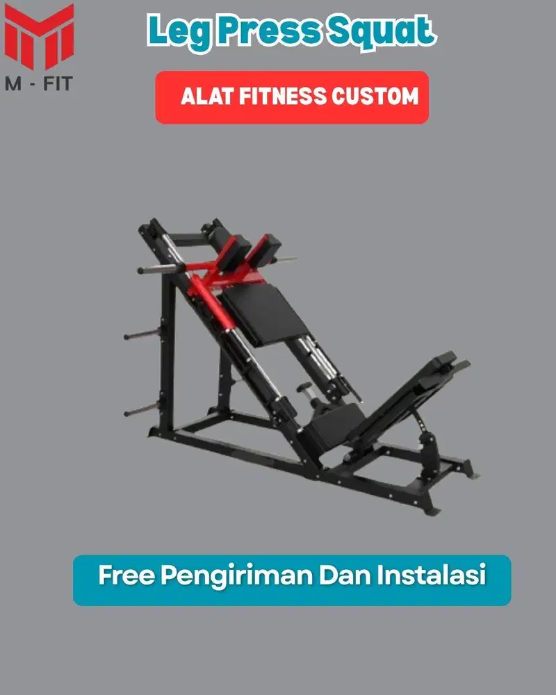 Jual Alat Fitnes Custom leg Press Squat Alat Olahraga Komersil
