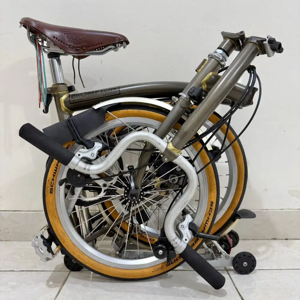 BROMPTON H6R RAW LACQUER 2014 - WITH BROOKS SADDLE
