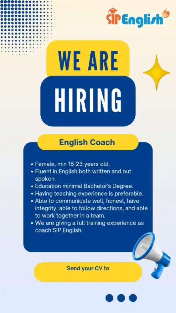 Lowongan pekerjaan untuk English Coach