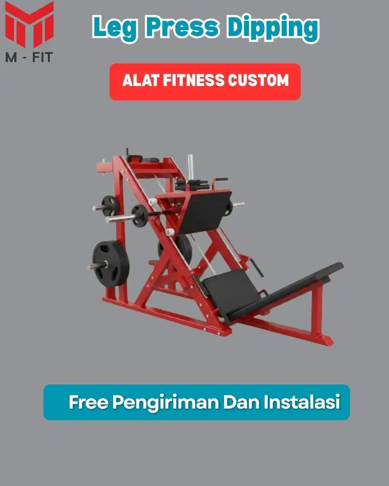 Alat Fitnes Custom Leg Press & Dipping Machine Alat Olahraga Komersial