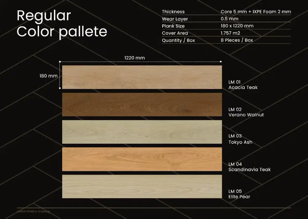 Lantai SPC Klik Tanpa Lem - Spc Luxor Prime Tebal 7mm