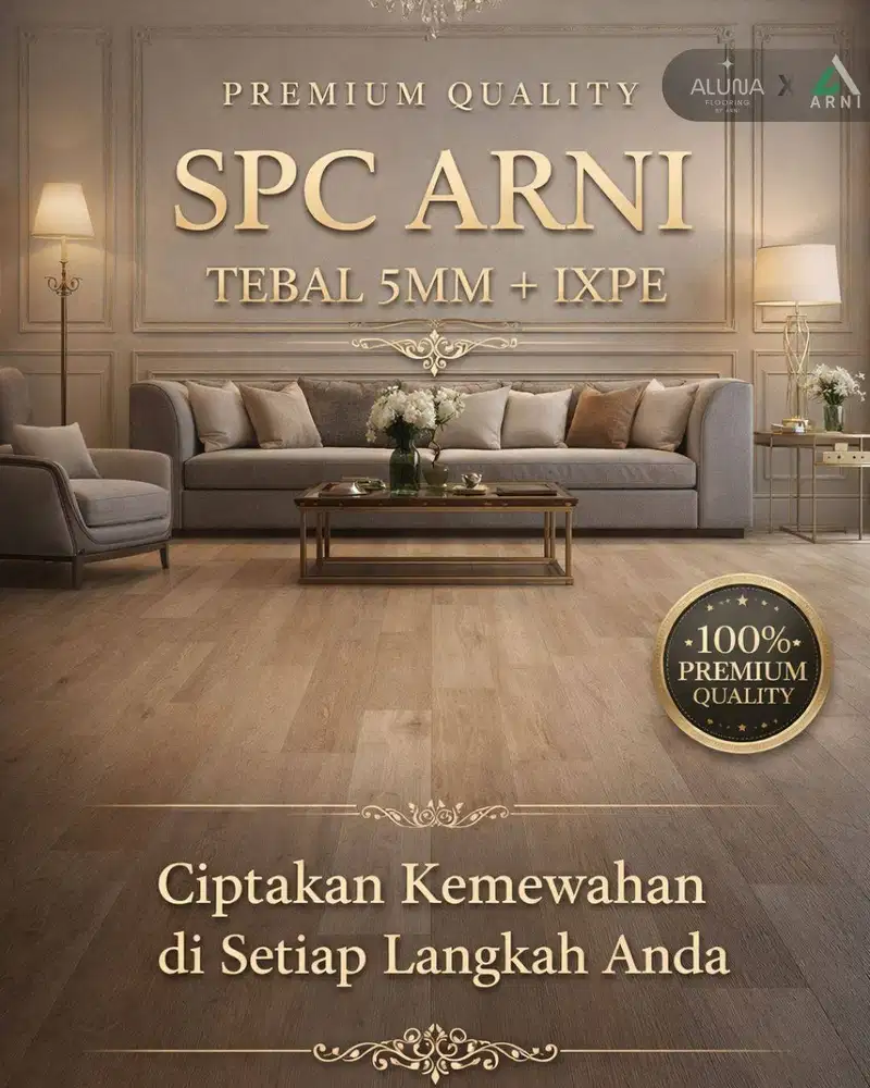 SPC Click ARNI Tebal 5mm + Ixpe | SPC Click Kualitas Premium | Dekoras