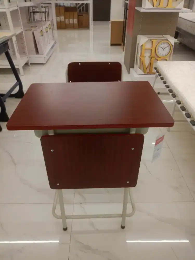 VEDA SET KURSI & MEJA SEKOLAH ABU - ABU/PUTIH