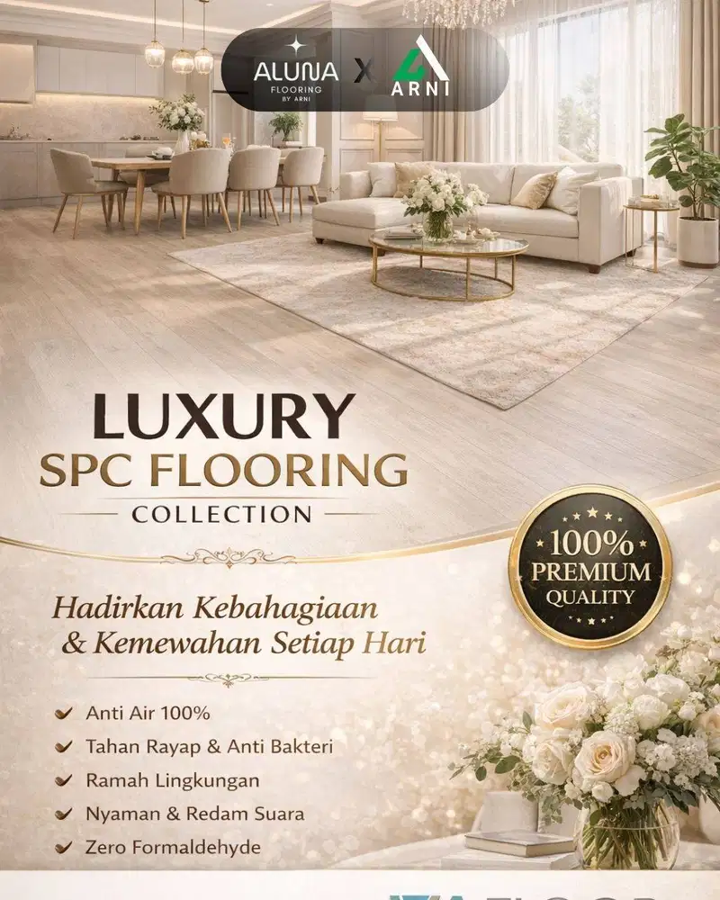 SPC Click Va Floor Tebal 4 mm / 0,3mm | SPC Click Kualitas Premium | D