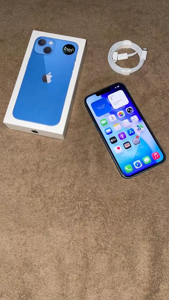 Jual iPhone 13 Blue 128gb RESMI IBOX
