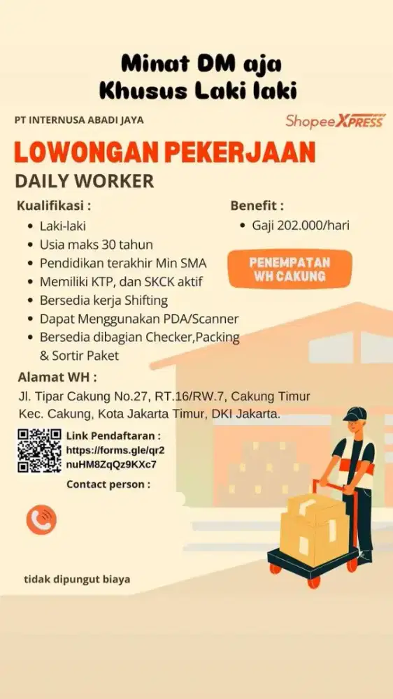 LOWONGAN KERJA CAKUNG RDC